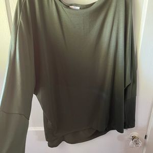 LuLaRoe long sleeved olive green top, XL, good condition